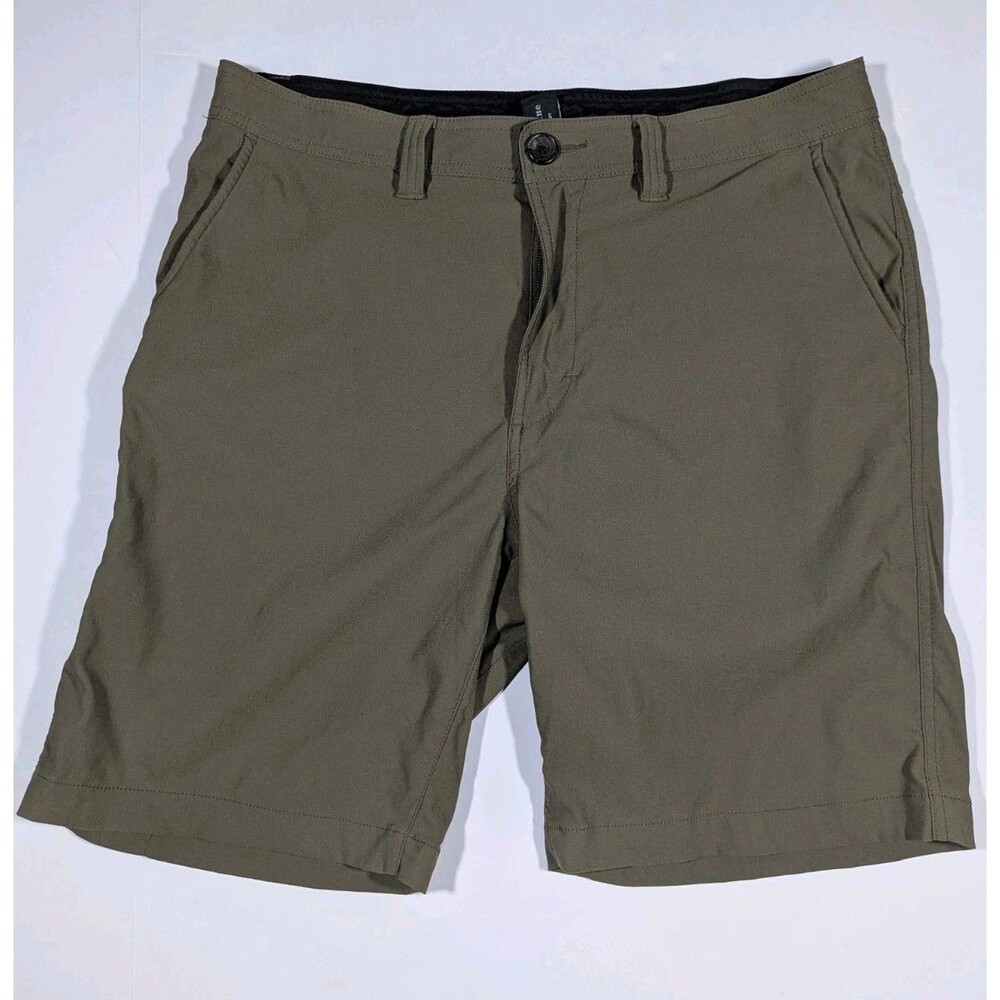 Prana Brion Casual Outdoor Hiking Shorts 34x9 Olive Green Mens